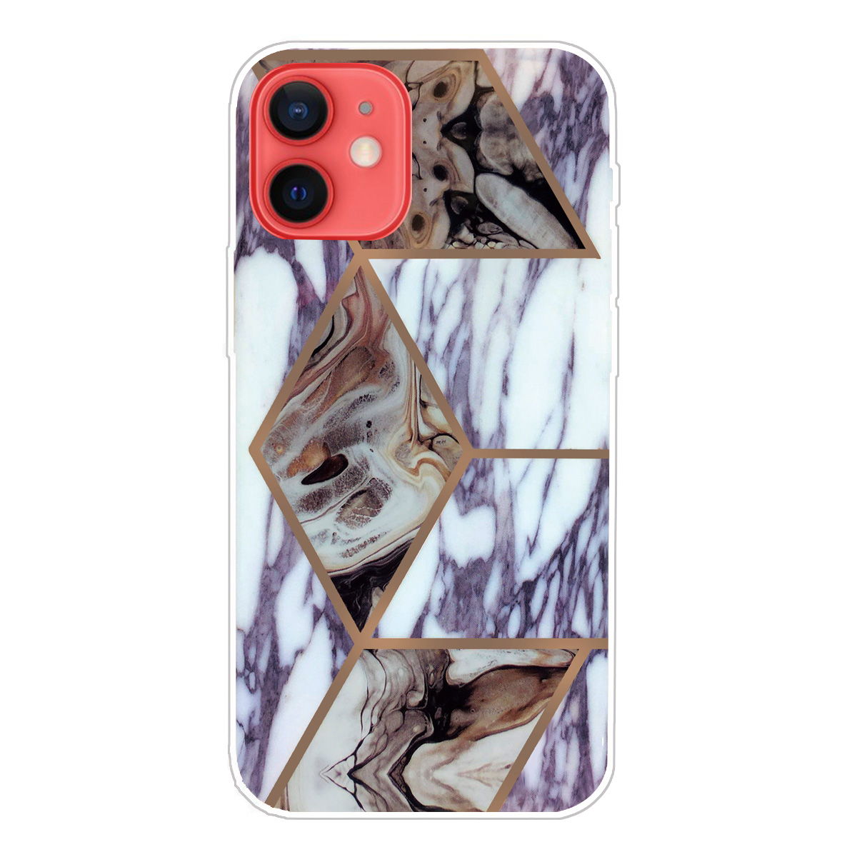 

Marble Pattern Flexible TPU Back Shell for iPhone 13 6.1 inch - Style K, iPhone 13