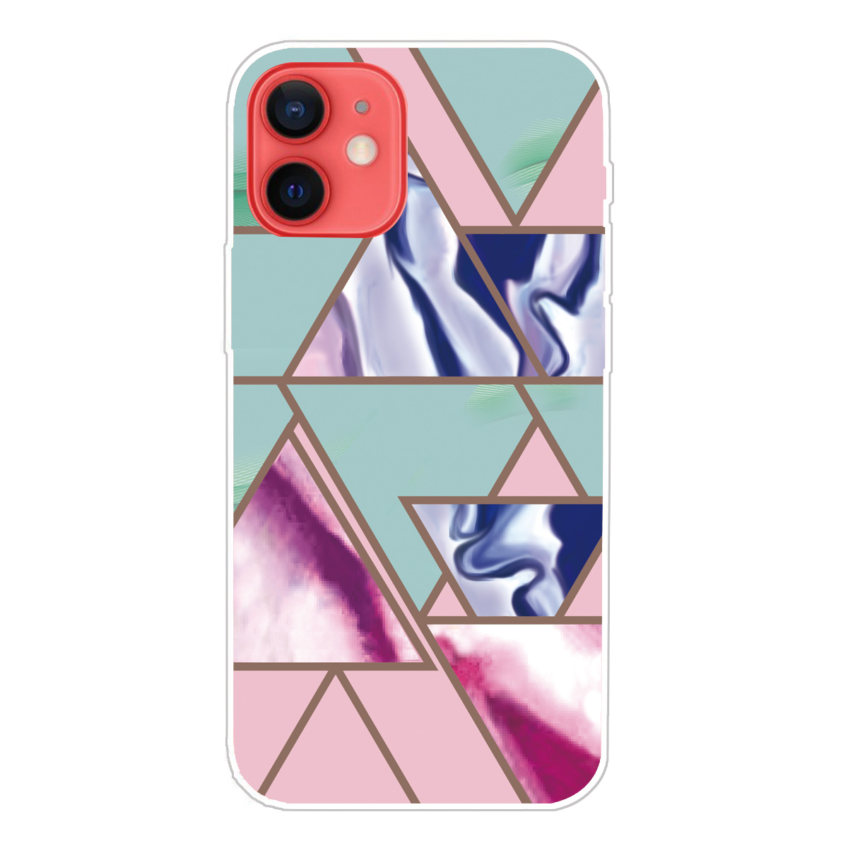 

Marble Pattern Flexible TPU Back Shell for iPhone 13 6.1 inch - Style P, iPhone 13