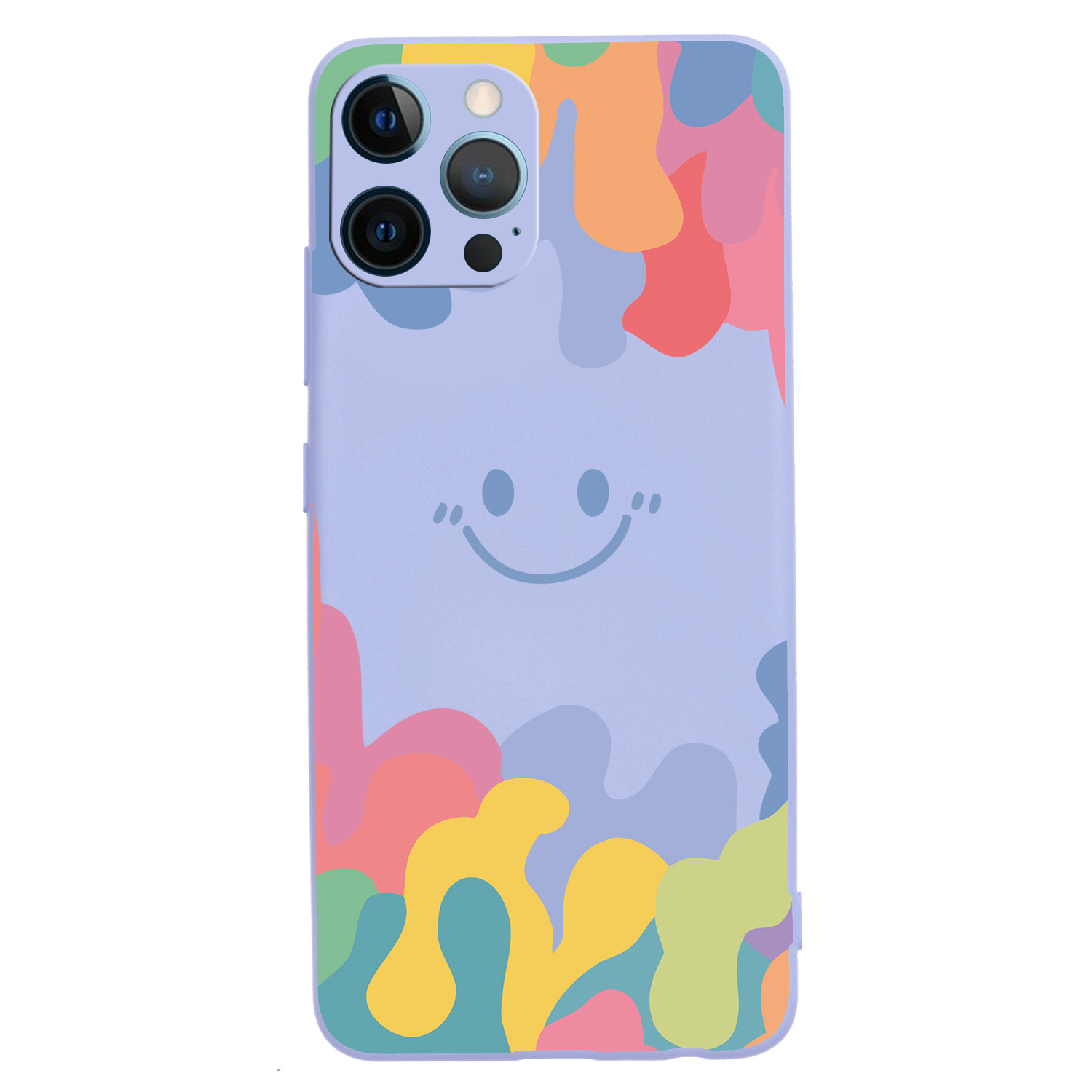 

Улыбающаяся Печать с Рисунком Лица - Пурпурный, iPhone 12 Pro Max