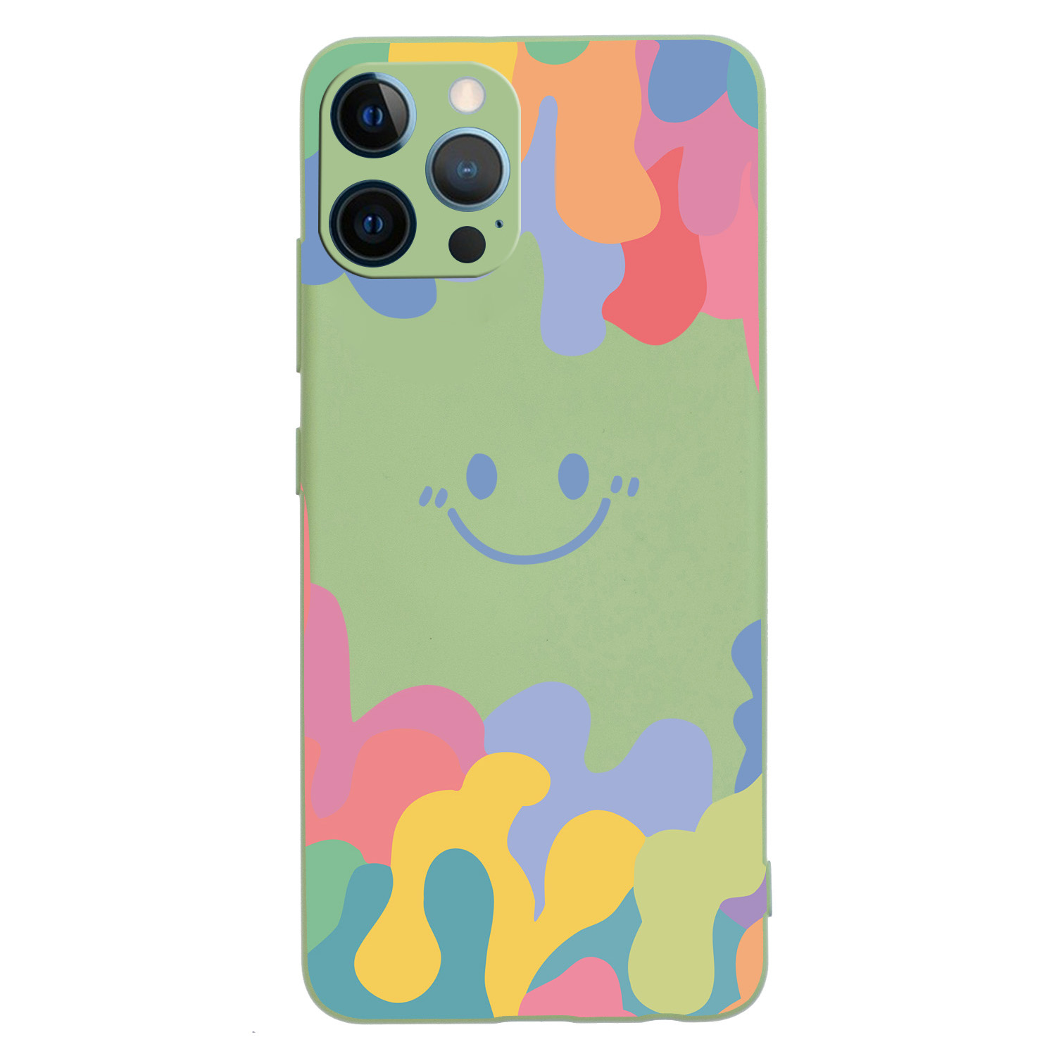 

Улыбающаяся Печать с Рисунком Лица - Зеленый, iPhone 12 Pro Max