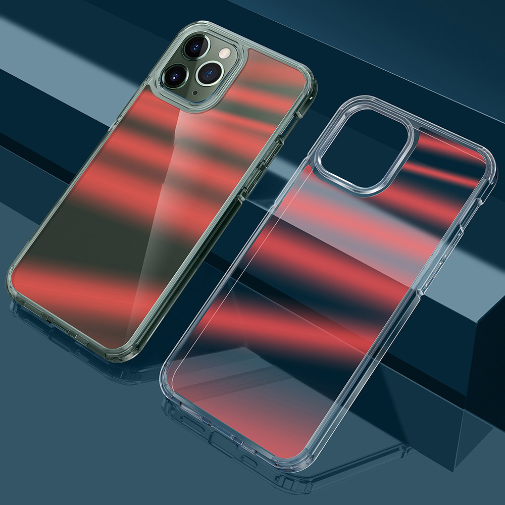 

FUKELAI Optical Ice Crystal Series Clear Colorful Transparent Slim Fit Shockproof PC TPU Protective Cover for iPhone 11 Pro Max 6.5 inch - Golden Light, iPhone 11 Pro Max 6.5 inch