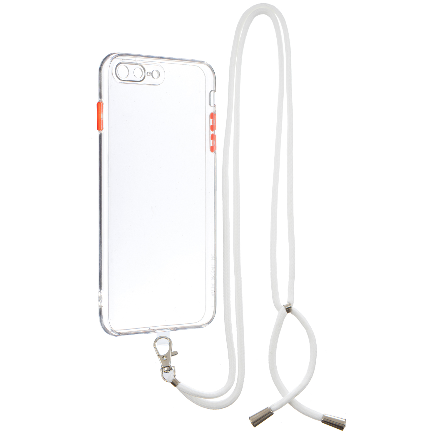 

Сплошной Акриловой Задний Армированный Мягкий TPU Рама Ultra Clear Back Cover с Регулируемым Шнурком Для Iphone 7 Плюс 5,5 Дюйма / 8 Плюс 5,5 Дюйма - Прозрачный, iPhone 7 Plus 5.5 inch