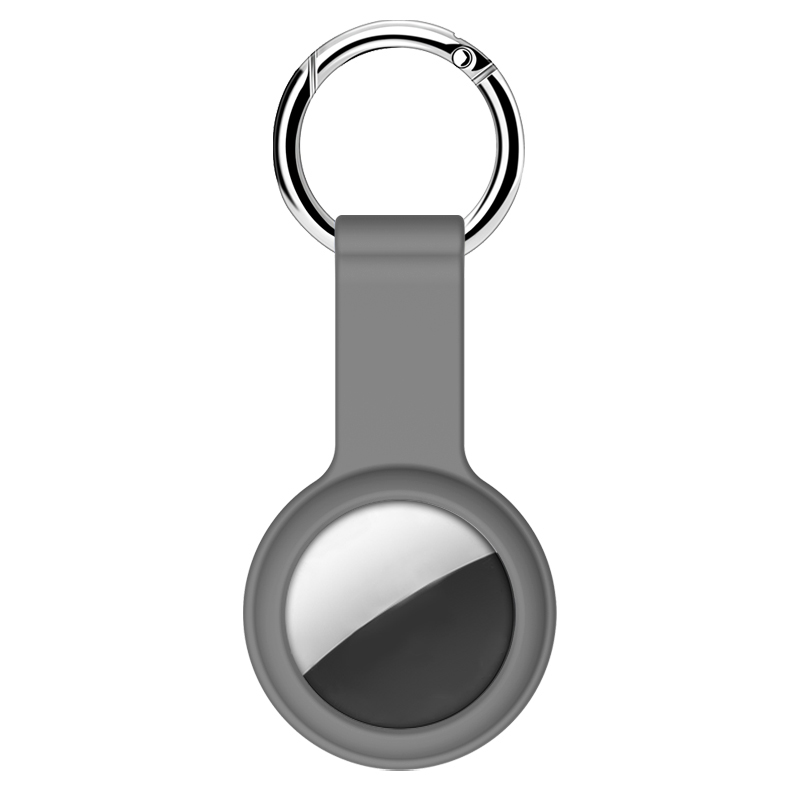 

Качественная Жидкая Силиконовая Крышка Чехол С Привязкой Крюк Для Apple Airtag - Прозрачный Черный, AirTag