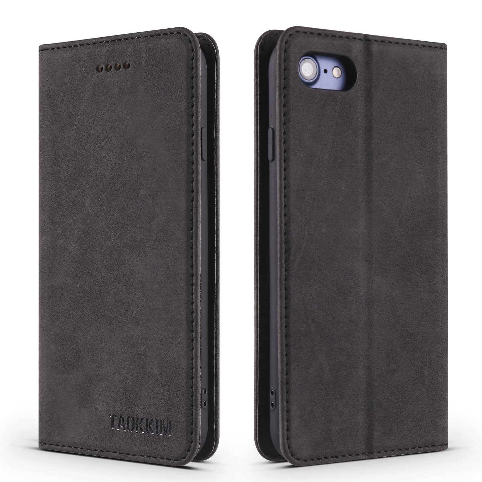 

Taokkim Vintage Magnetic Auto-absorbed PU Кожаная Стенд с Помощью Слотов Для Iphone 7 4,7 Дюйма/8 4,7 Дюйма/se (2020)/SE (2022) - Черный, iPhone SE (2022)