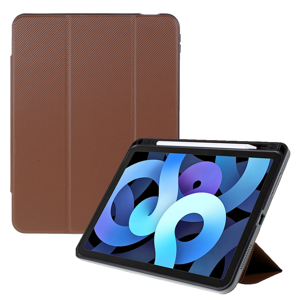 

MUTURAL Elegant Series Magnetic Closure Smart Tablet Case Stand with Pen Slot for iPad Air (2020)/Air (2022) - Brown, iPad Air (2020)