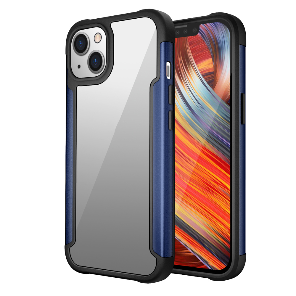 

Полный Защитный Прохладный Гвардия Против Металла Metal + PC + TPU Hybrid Back Case Для Iphone 13 6,1 Дюйма - Синий, iPhone 13
