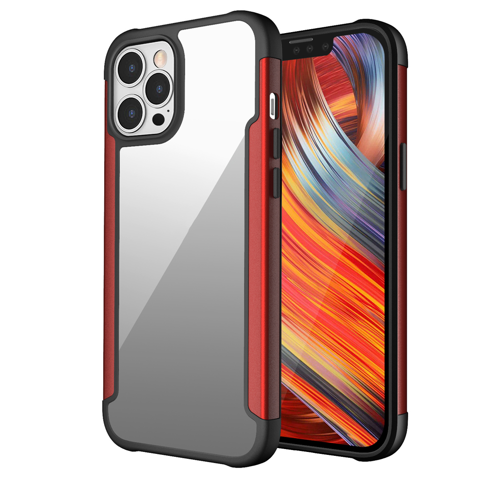 

Anti-drop Cool Guard Metal + PC + TPU Hybrid Back Case Для Iphone 13 Pro Max 6,7 Дюйма - Красный, iPhone 13 Pro Max