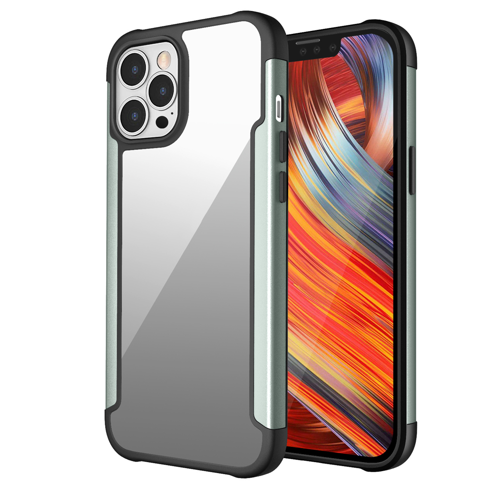 

Anti-drop Cool Guard Metal + PC + TPU Hybrid Back Case for iPhone 13 Pro Max 6.7 inch - Light Green, iPhone 13 Pro Max