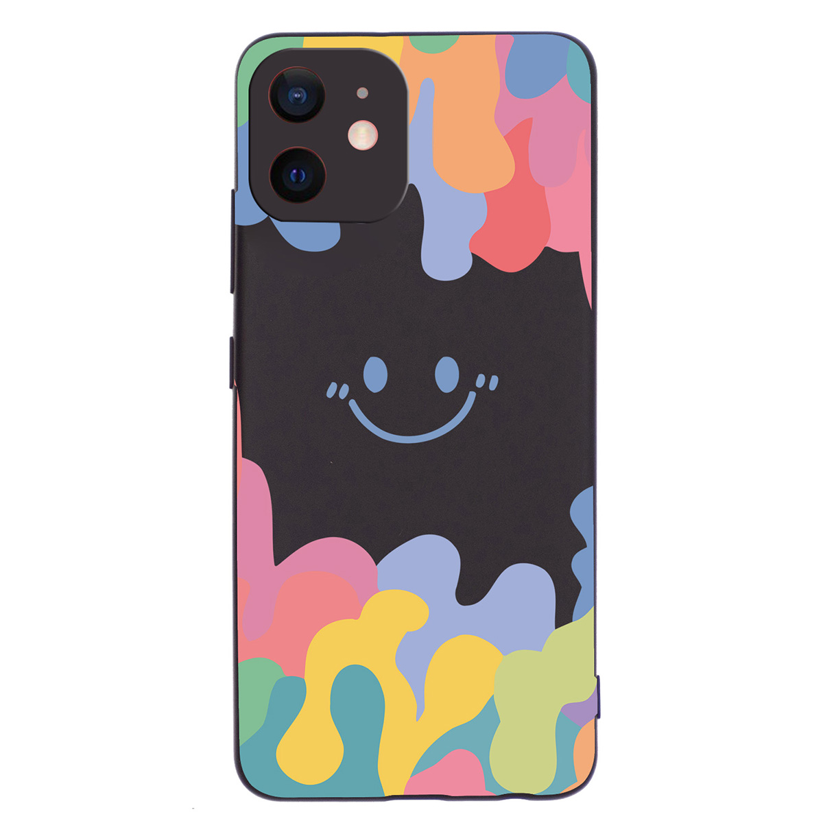 

Улыбающаяся Печать с Рисунком Лица - Черный, iPhone 12