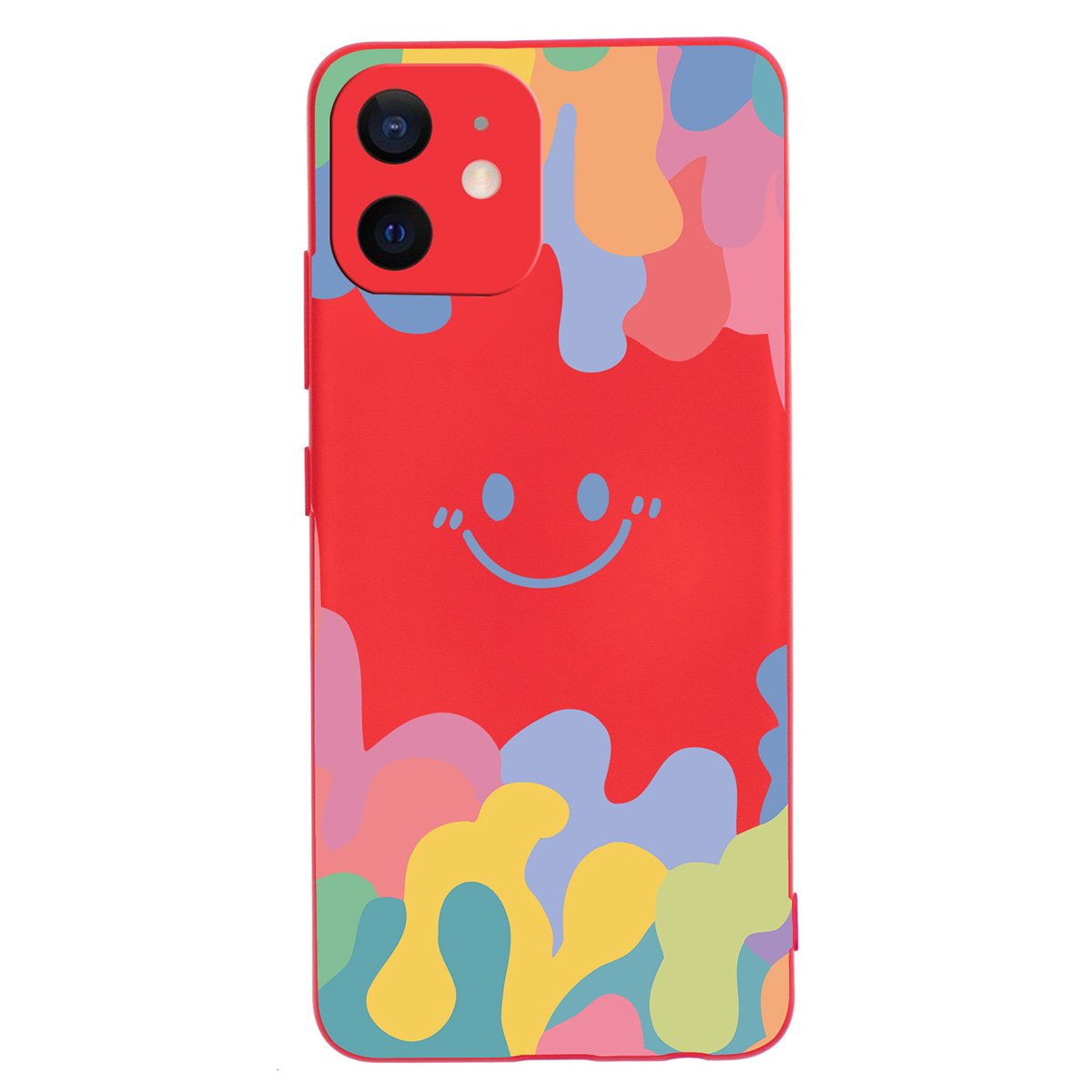 

Улыбающаяся Печать с Рисунком Лица - Красный, iPhone 12