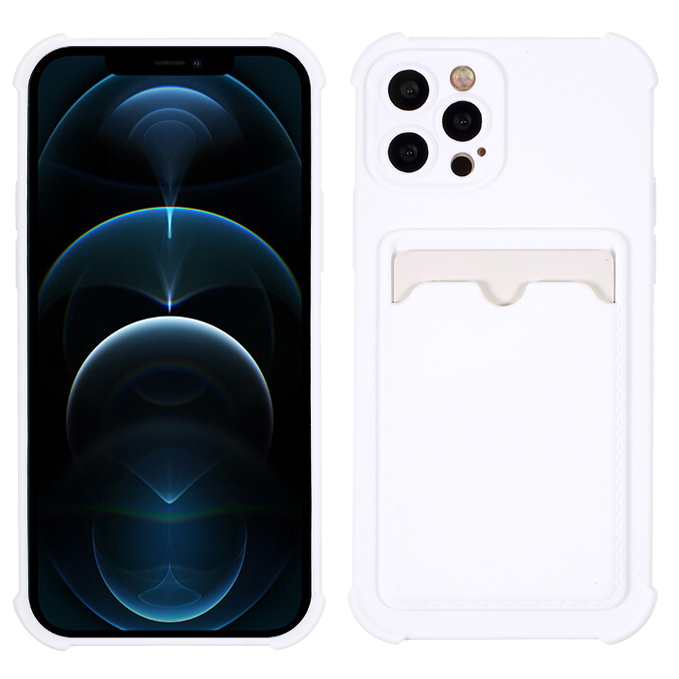 

Skin Touch Cellow Soft TPU Phone Case Protector с Держателем Карты Для Iphone 12 Pro Max 6,7 Дюйма - Белый, iPhone 12 Pro Max