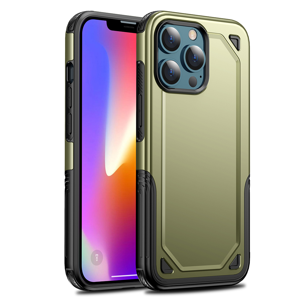 

PC + TPU Rugged Armor Protective Phone Shell Cover for iPhone 13 Pro Max 6.7 inch - Green, iPhone 13 Pro Max