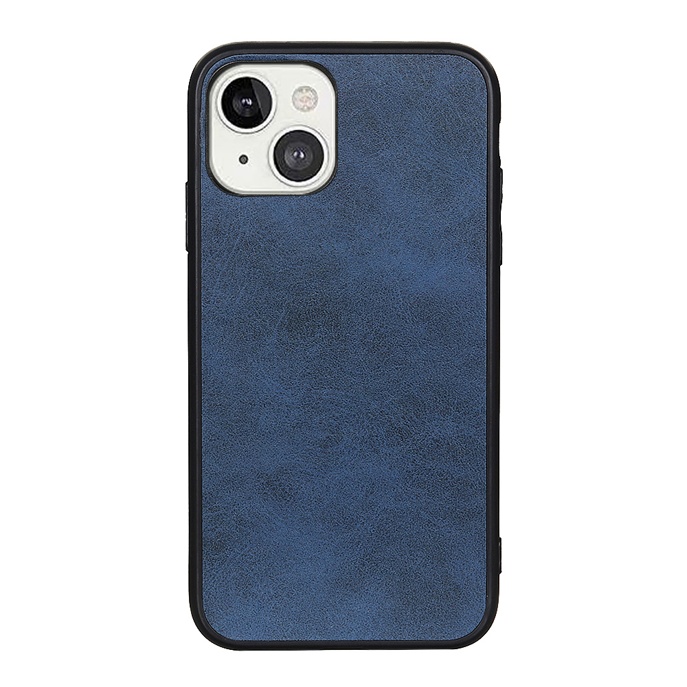 

PU Leather Coated TPU + PC Phone Case Protector for iPhone 13 6.1 inch - Blue, iPhone 13