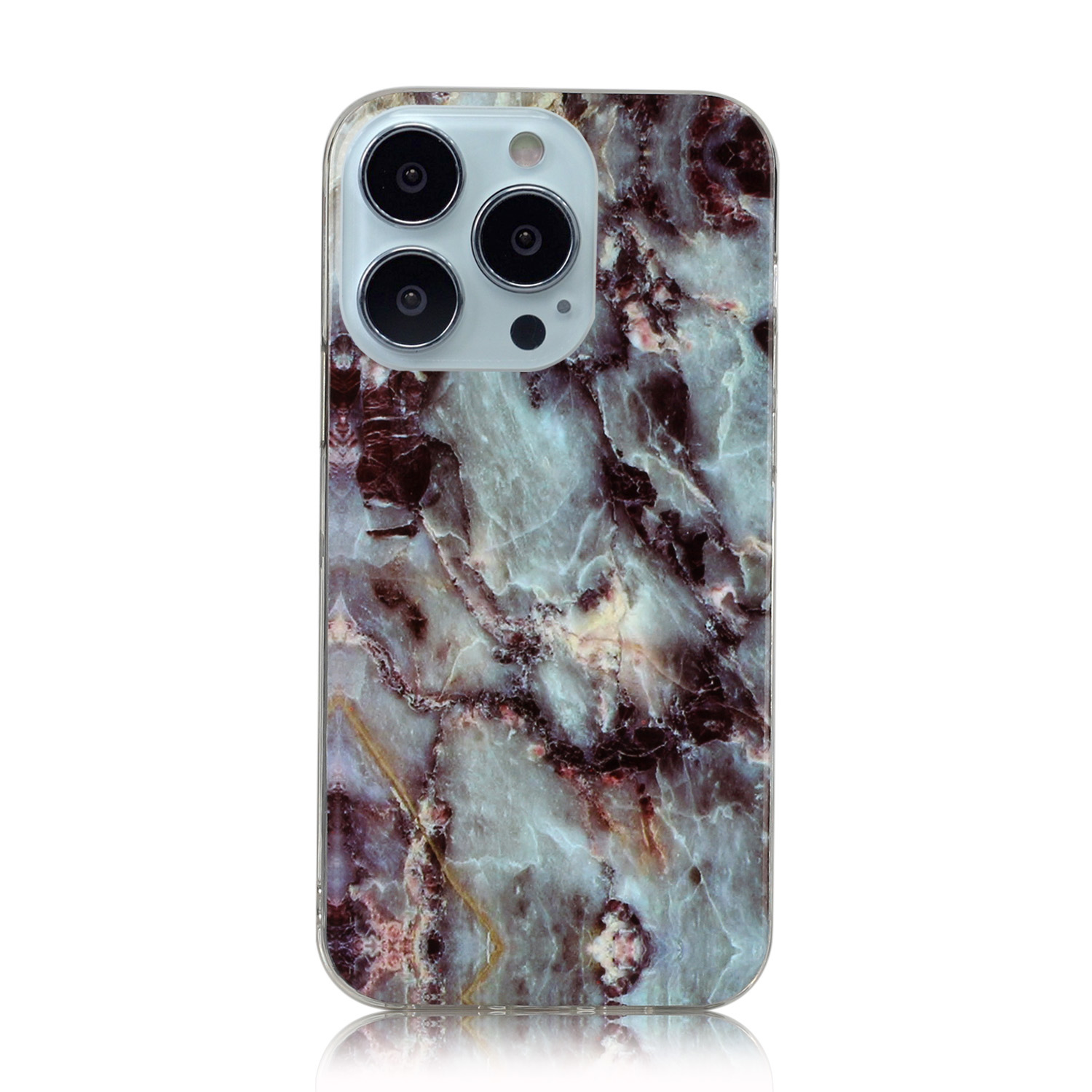 

Мраморная Серия IMD Printing Slim Fit Ultra-Thin Antra-scratch Shock Proof Trable Case Для Iphone 13 Pro Max 6,7 Дюйма - Серый, iPhone 13 Pro Max