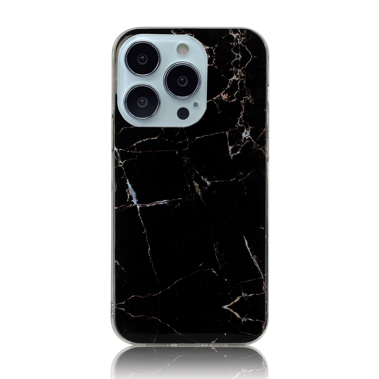 

Мраморная Серия IMD Printing Slim Fit Ultra-Thin Antra-scratch Shock Proof Trable Case Для Iphone 13 Pro Max 6,7 Дюйма - Черный, iPhone 13 Pro Max