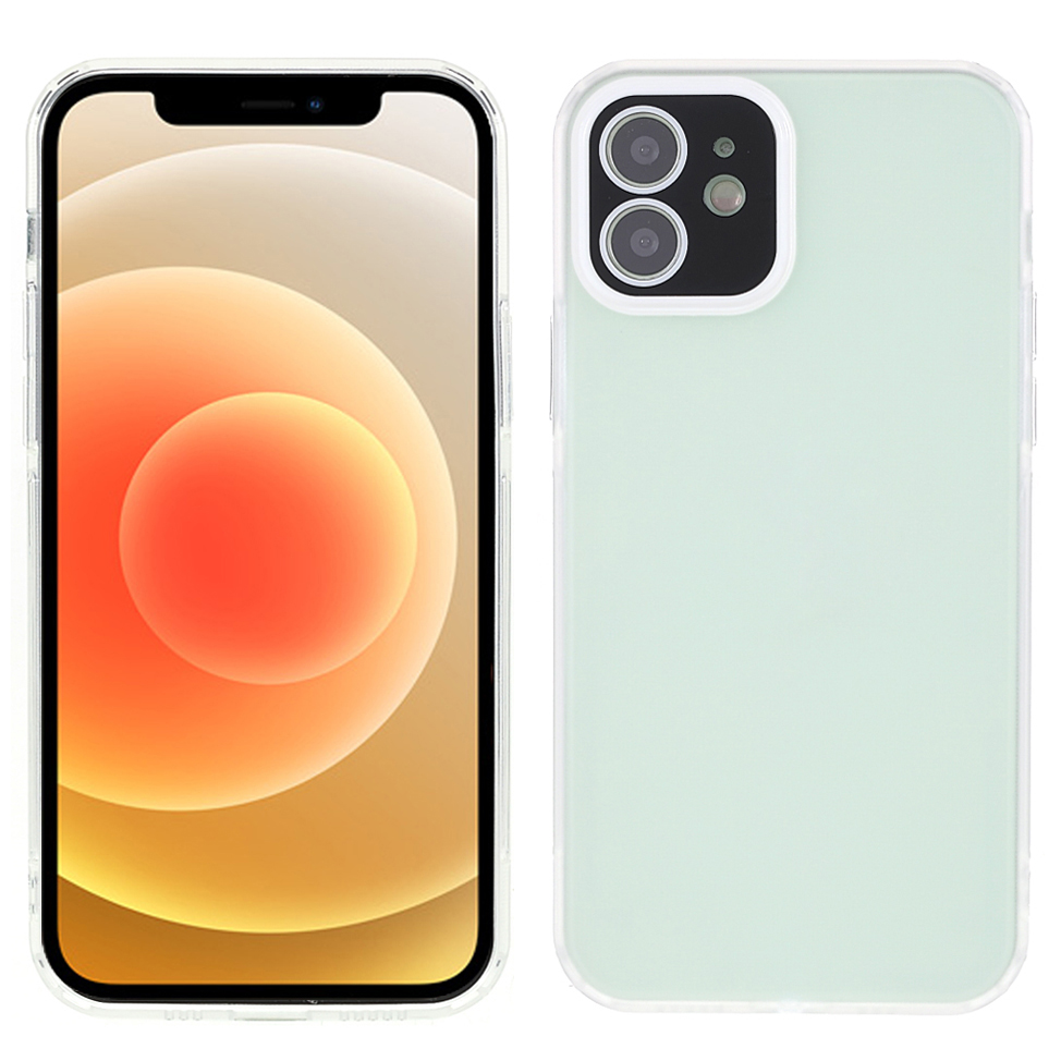 

Precise Cut-Out Matte Finish TPU Cell Phone Case with Acrylic Lens Cover for iPhone 12 6.1 inch - Black, iPhone 12