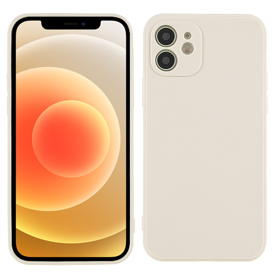 

Drop-Proof Freely-Twisted TPU Phone Case Cover for iPhone 12 mini 5.4 inch - Warm White, iPhone 12 mini