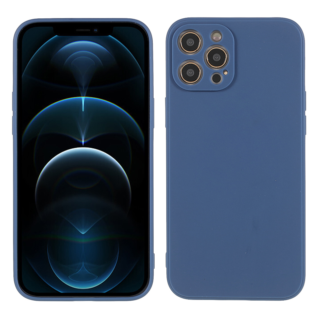 

Impact-Resistant TPU Effectively-Protected Phone Case Cover for iPhone 12 Pro Max 6.7 inch - Navy Blue, iPhone 12 Pro Max