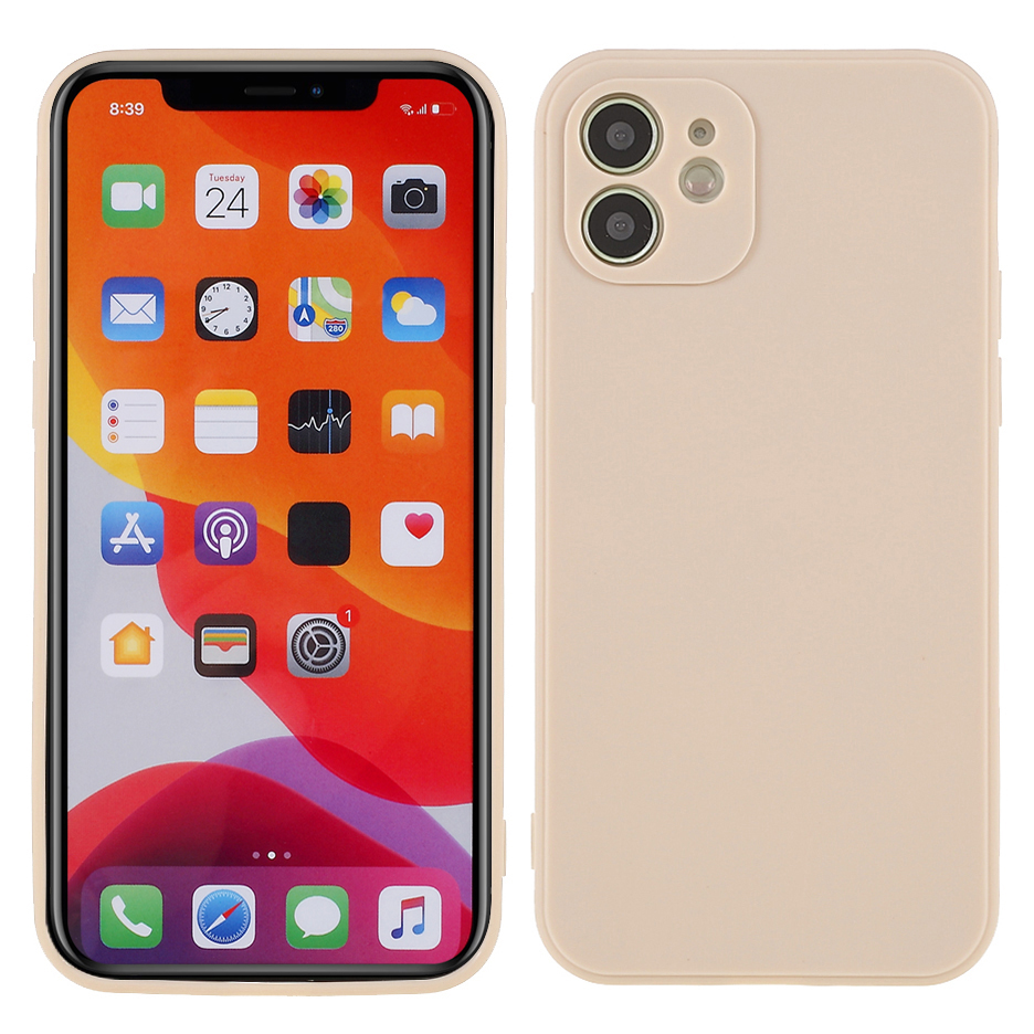 

Drop-Proof No-Cracking TPU Multi-Color Phone Case Cover for iPhone 11 6.1 inch - Khaki, iPhone 11 6.1 inch