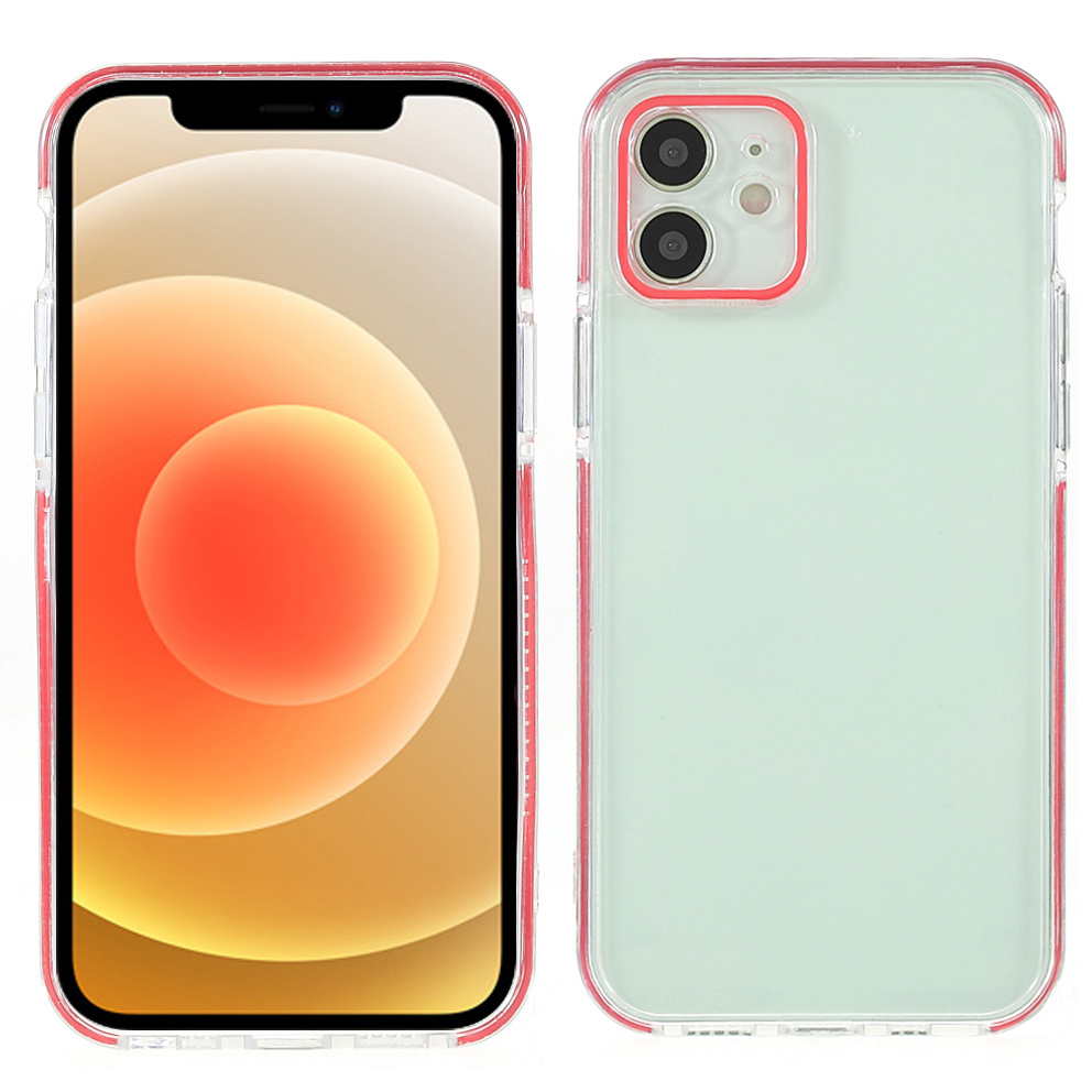 

Dual-Layer Transparent Precise Cutout Acrylic Backing+ TPU Soft Clear Shockproof Protective Phone Case Cover for iPhone 11 6.1 inch - Red, iPhone 11 6.1 inch