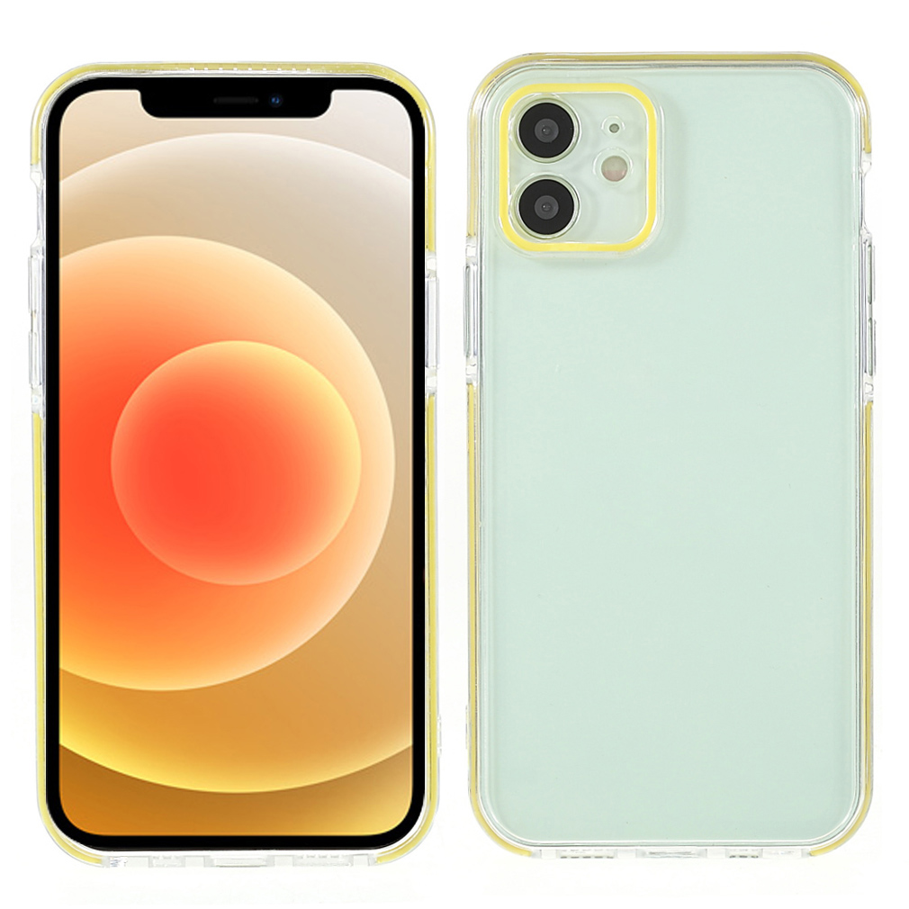 

Dual-Layer Transparent Precise Cutout Acrylic Backing+ TPU Soft Clear Shockproof Protective Phone Case Cover for iPhone 11 6.1 inch - Yellow, iPhone 11 6.1 inch