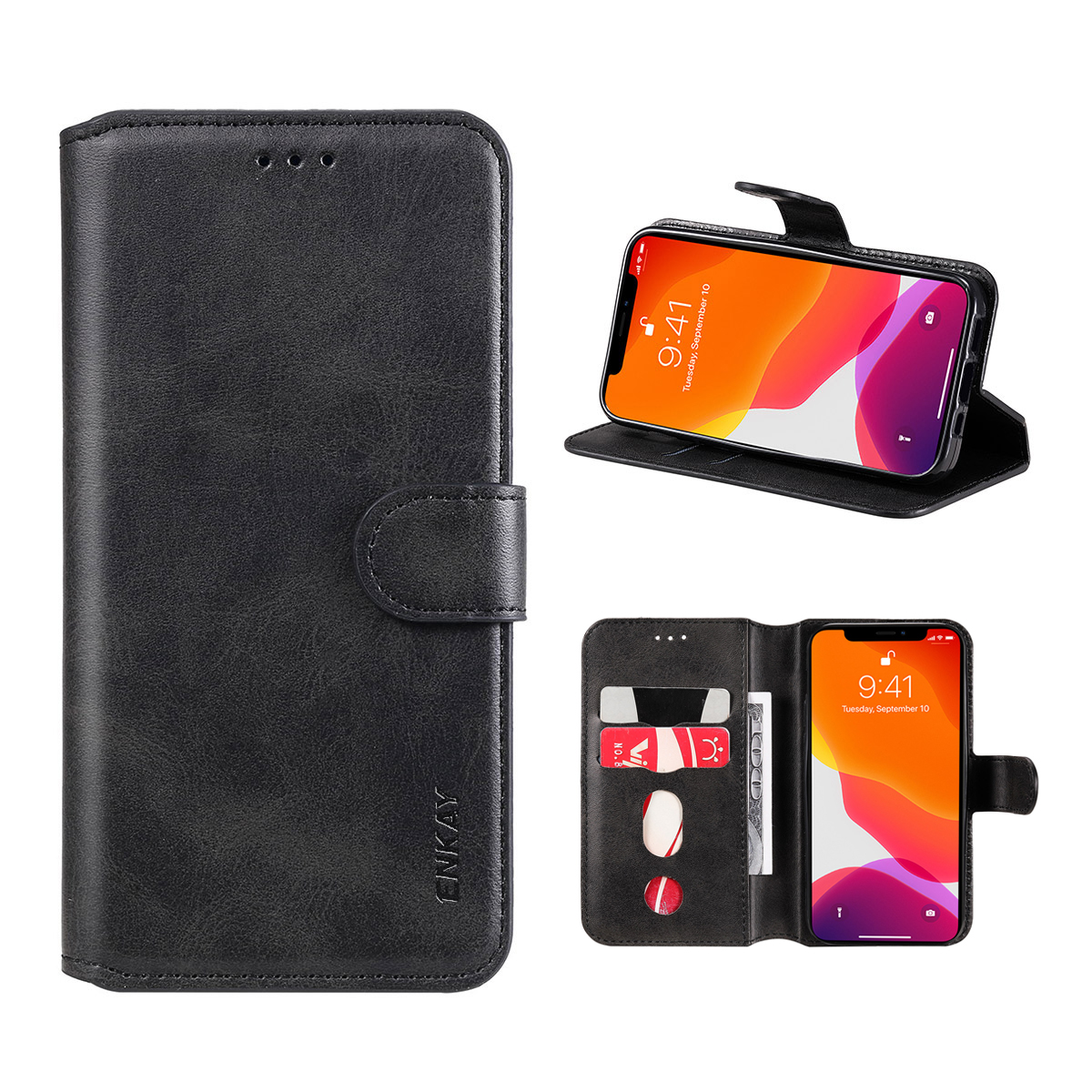 

Enkay Hat Prince Leather + Tpu Case Swellet at Over Mobile Phone Для Iphone 13 Pro 6,1 Дюйма - Черный, iPhone 13 Pro