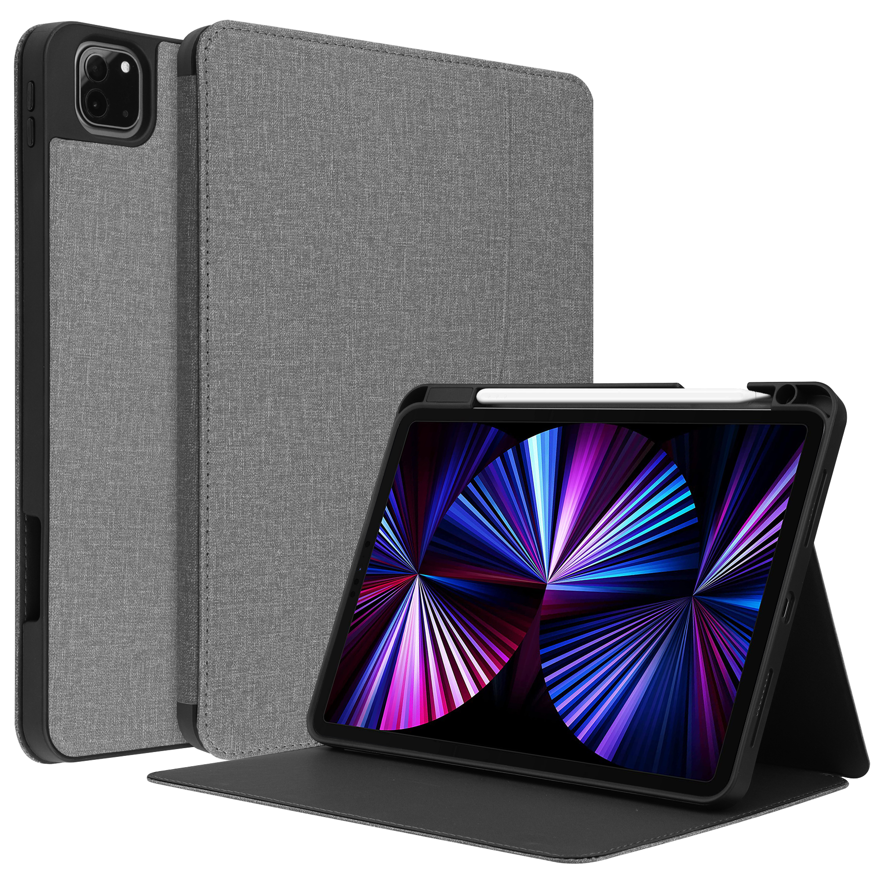 

Business Style Drop-Resistant TPU + PU Leather Stand Case Tablet Cover for iPad Pro 11-inch (2021) - Grey, iPad Pro 11 (2021)