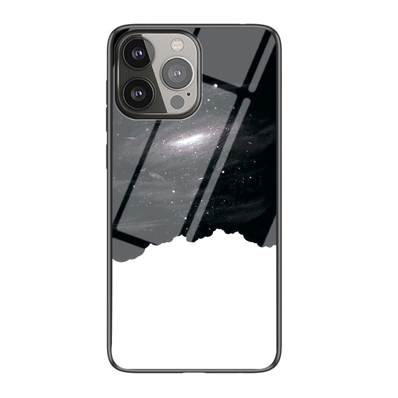 

Starry Sky Series Tempered Glass Ultra Slim Stylish Phone Case Cover for iPhone 13 Pro Max 6.7 inch - Cosmic Starry Sky, iPhone 13 Pro Max