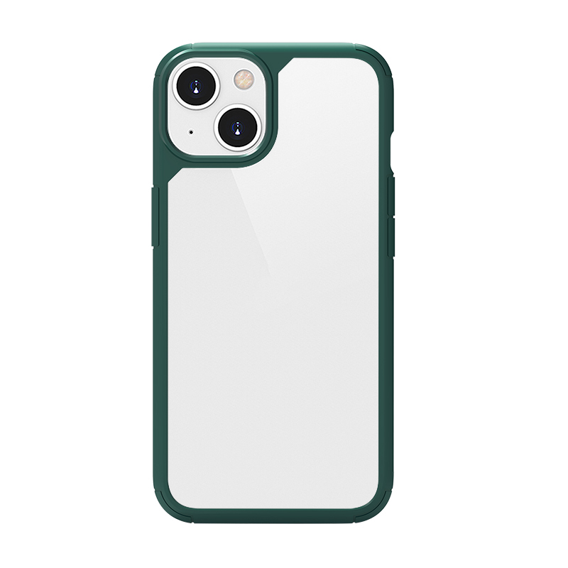 

MOCOLO K14 Grasslands Dragon Soft TPU Frame + Transparent PC Back Shockproof Hybrid Shell Cover for iPhone 13 mini 5.4 inch - Green, iPhone 13 mini