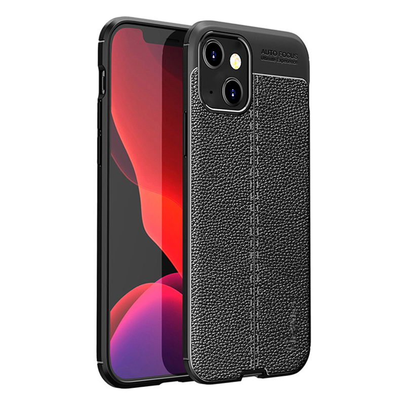 

Ipaky Textred Surface Soft Touch Slim-Fit Гибкий Корпус TPU Для Iphone 13 Mini 5,4 Дюйма - Черный, iPhone 13 mini