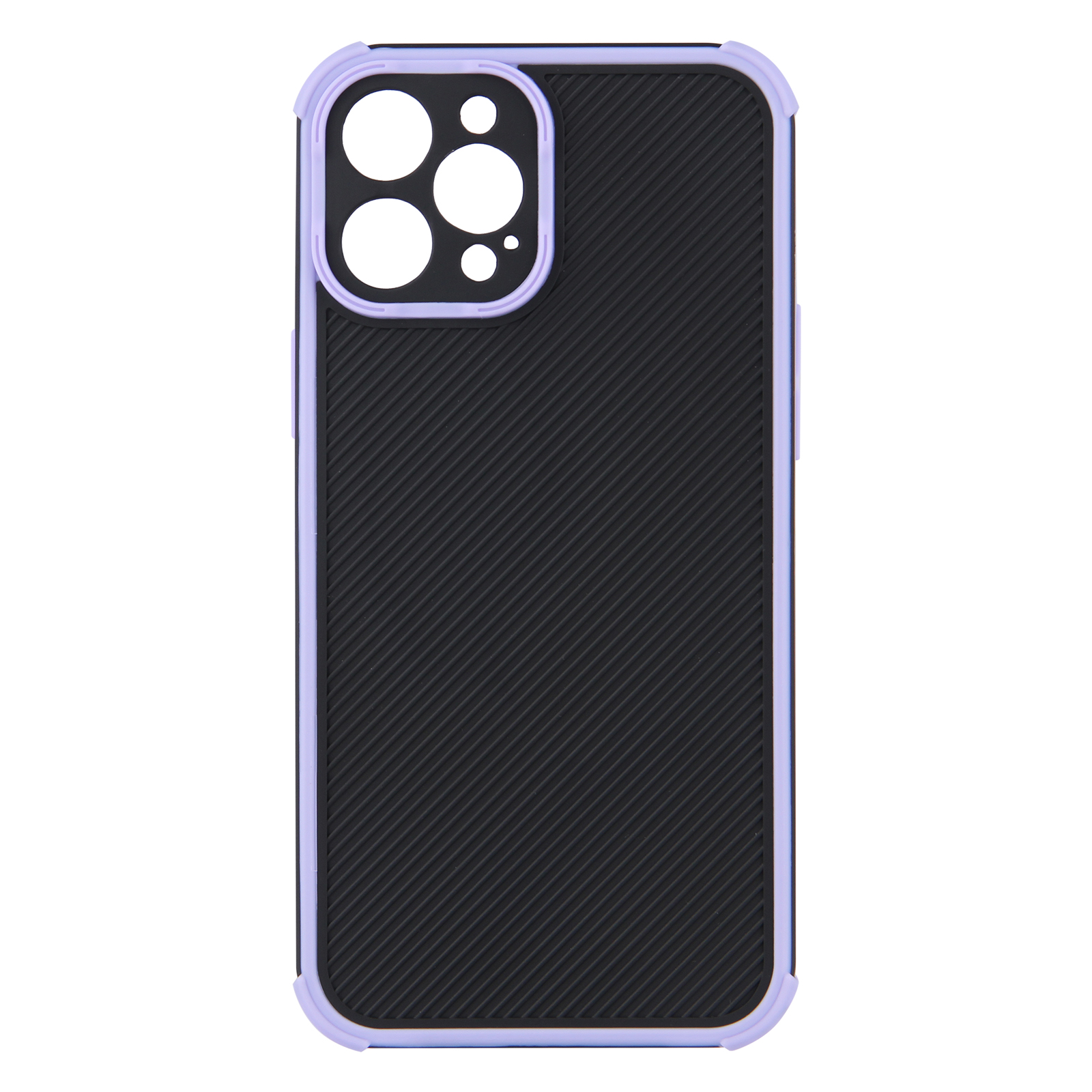 

Dual-Color Drop Protection Simple Style PVC + TPU Hybrid Cell Phone Case for iPhone 12 Pro Max 6.7 inch - Purple, iPhone 12 Pro Max