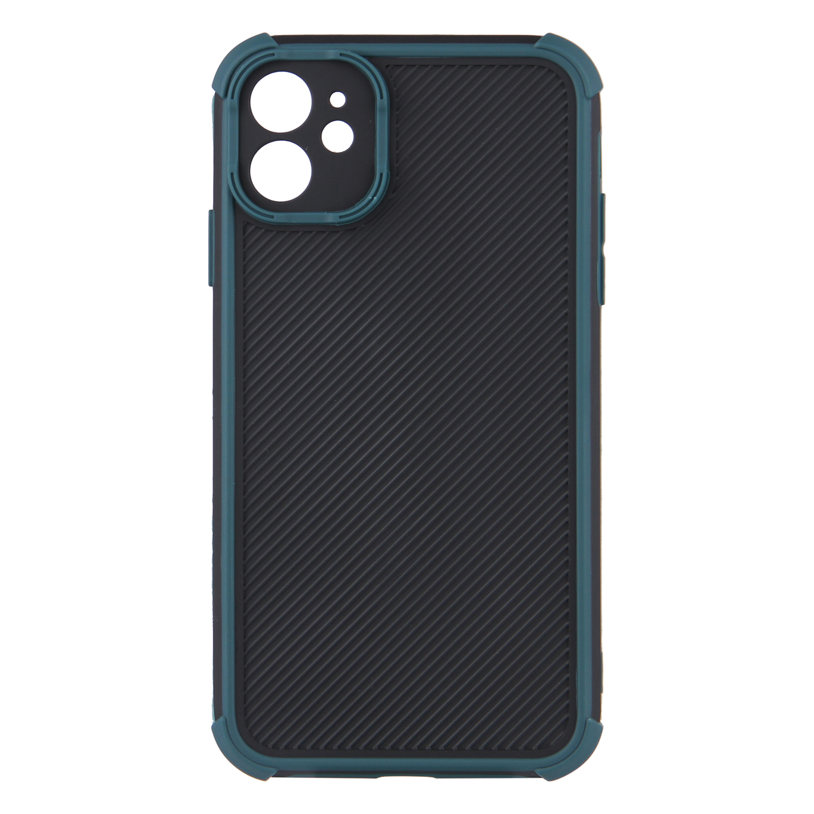 

Stylish Contrast Color Drop-Proof PVC + TPU Hybrid Phone Cover Case for iPhone 11 6.1 inch - Green, iPhone 11 6.1 inch