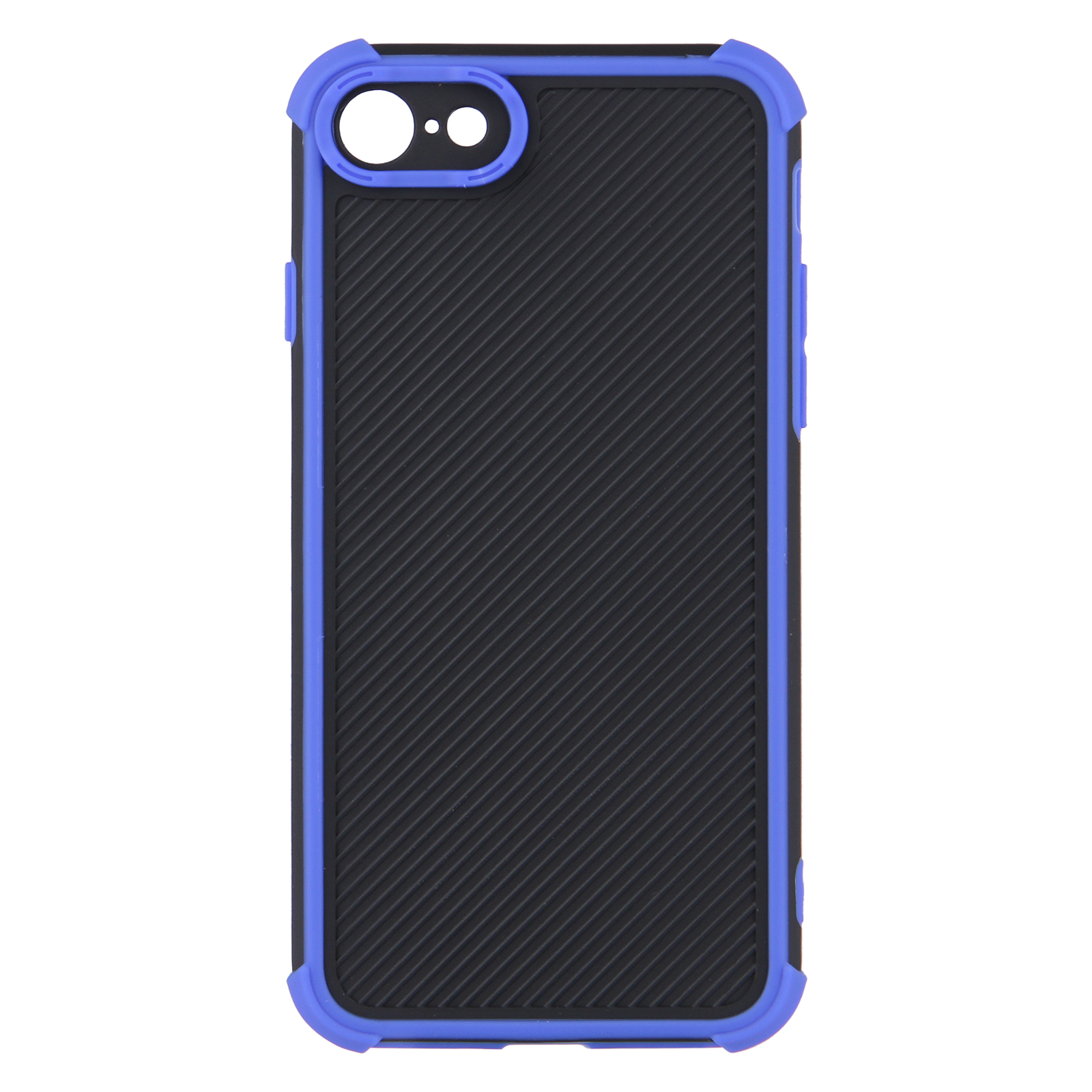 

Thickened Four Corners Contrast Color PVC + TPU Hybrid Phone Cover Case for iPhone 7 4.7 inch/8 4.7 inch/SE (2020)/SE (2022) - Blue, iPhone SE (2022)
