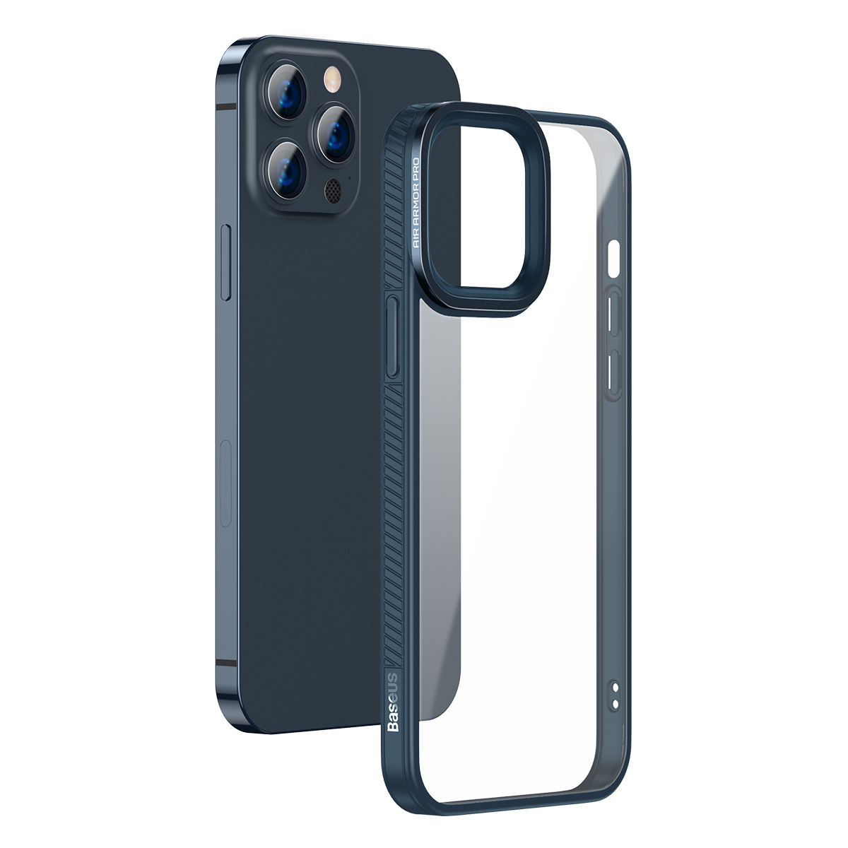 

Baseus Crystal Clear Chase Для Iphone 13 Pro 6,1 Дюйма PC + TPU Protective Phone Cople - Синий, iPhone 13 Pro