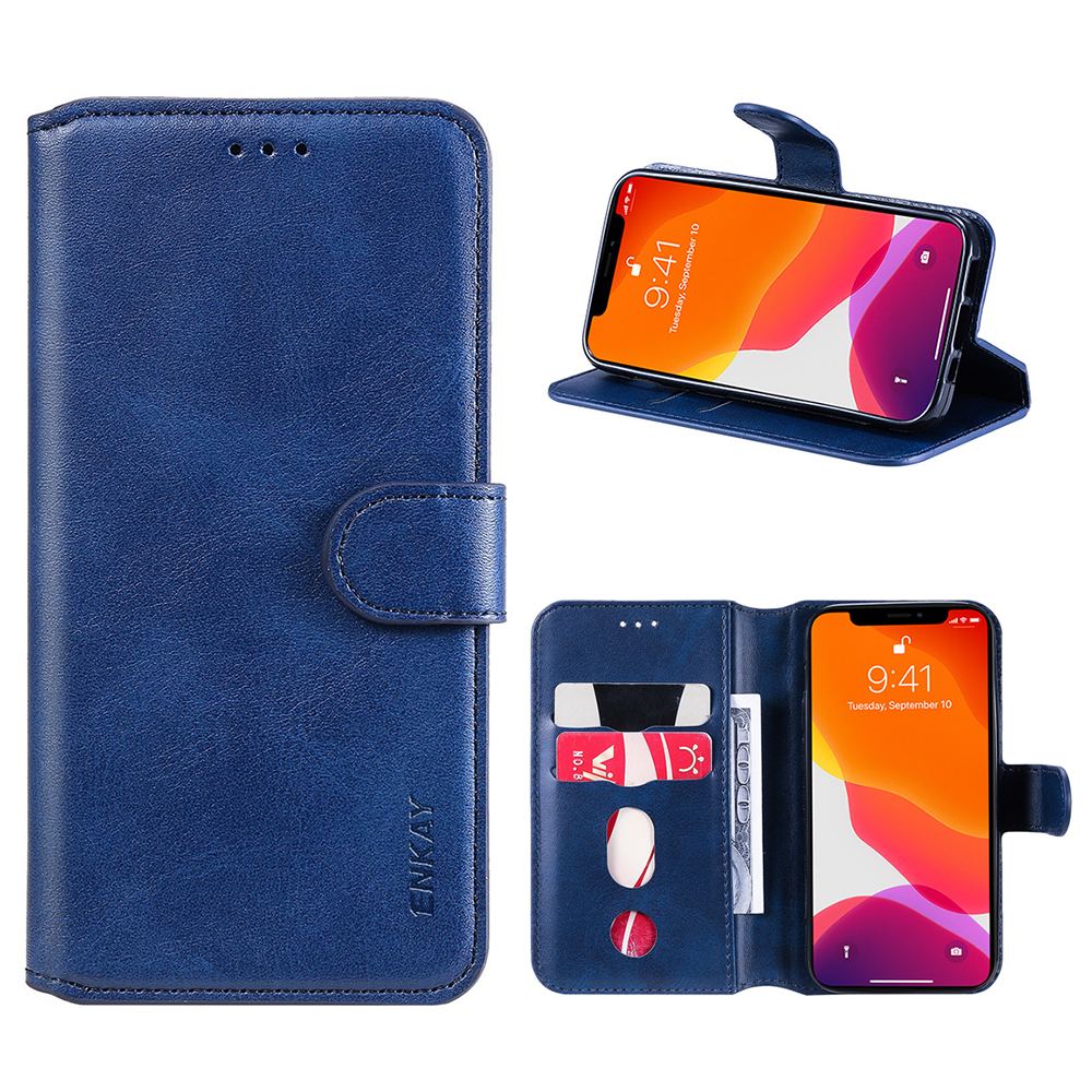 

Enkay Hat Prince Shock -intempture pu Кожаные Пластоты Для Кошелька Для Кошелька Для Мобильного Телефона Для Apple Iphone 13 6,1 Дюйма - Синий, iPhone 13