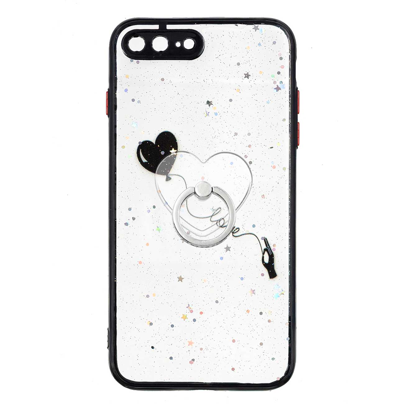 

Kickstand Design Pattern Printing Soft TPU + Hard PC Protective Phone Case Shell for iPhone 7 Plus/8 Plus - Love Heart, iPhone 7 Plus 5.5 inch