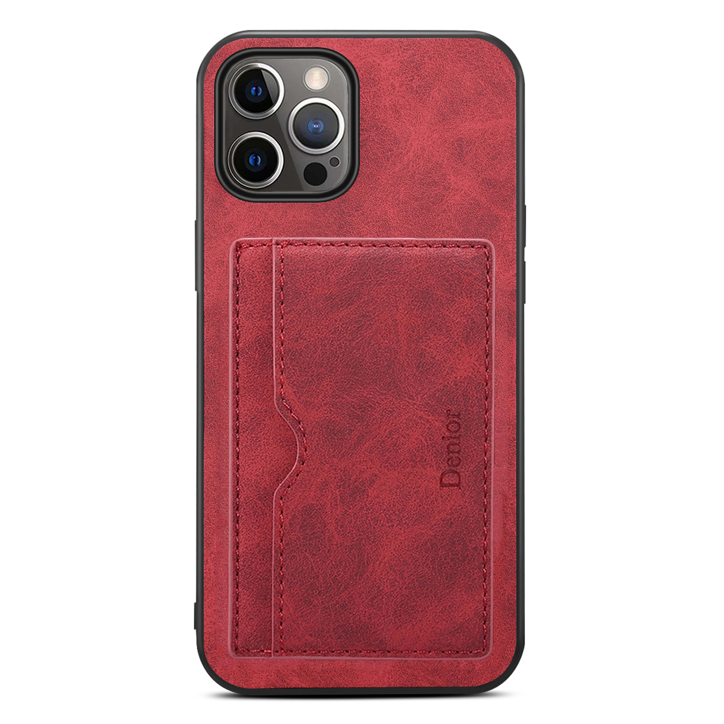 

Denior Kickstand Design PU - Красный, iPhone 13 Pro Max