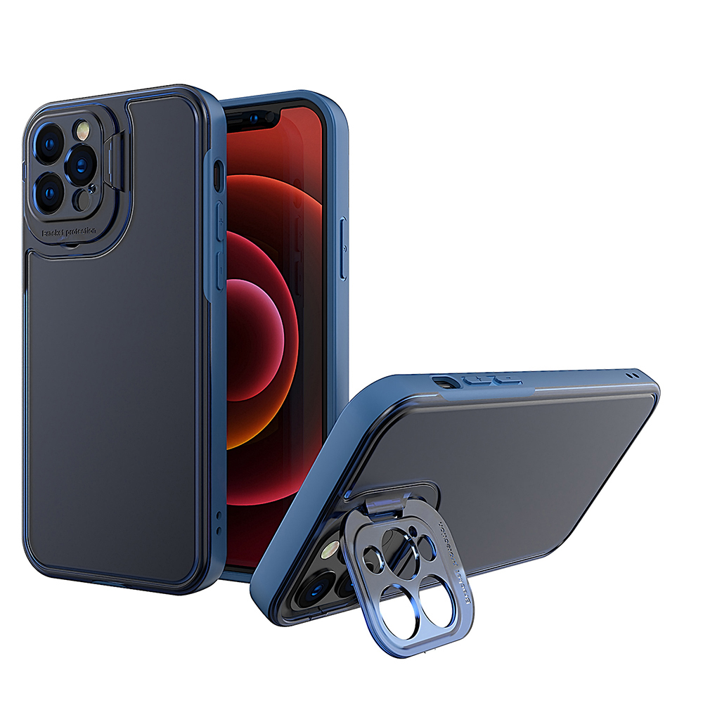 

Drop-Proof Hybrid PC + TPU Phone Case with Camera Lens Guard for iPhone 13 6.1 inch - Blue, iPhone 13