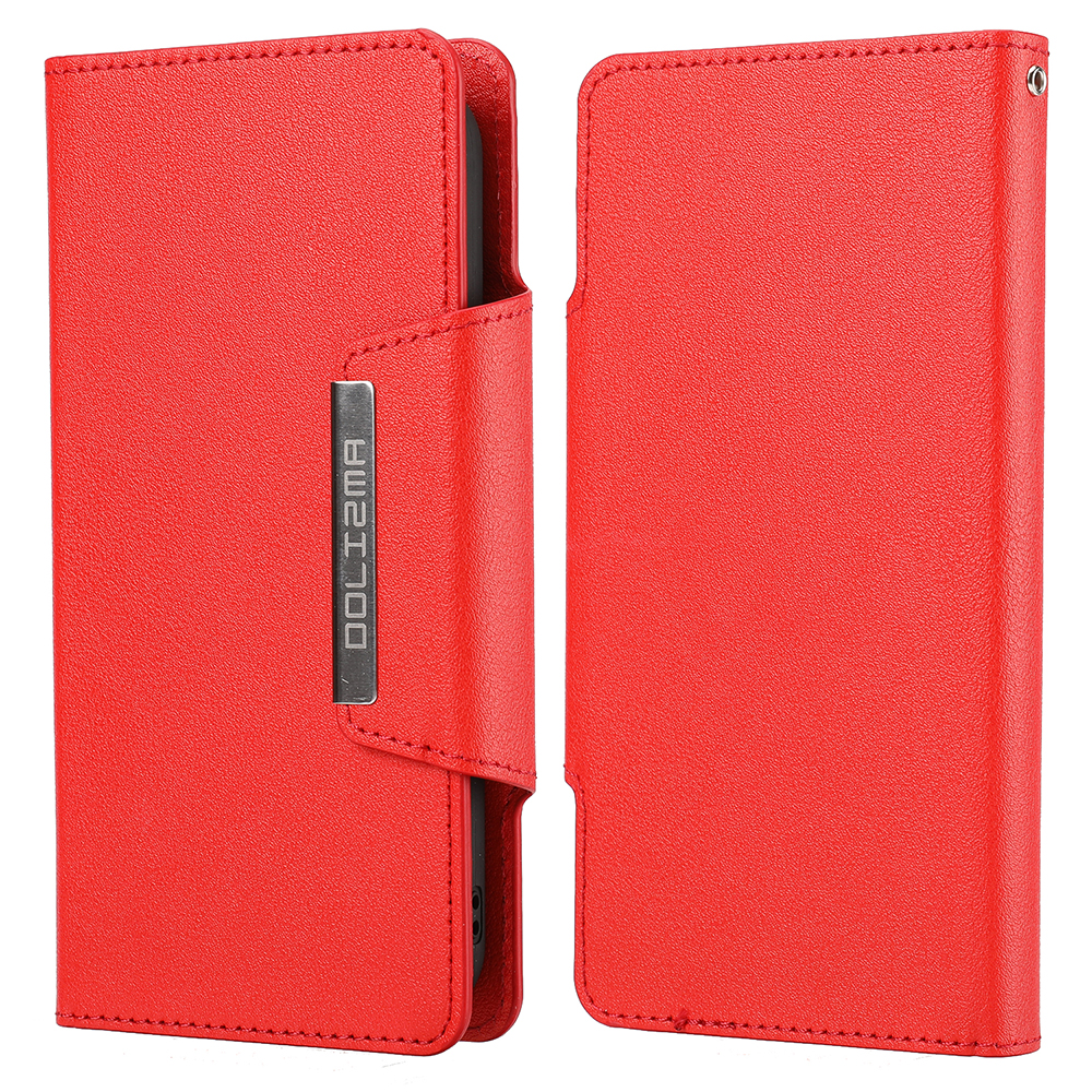 

Ultra-thin Shockproof Full Protection Leather Wallet Phone Case with Detachable Inner for iPhone 13 Pro Max 6.7 inch - Red, iPhone 13 Pro Max