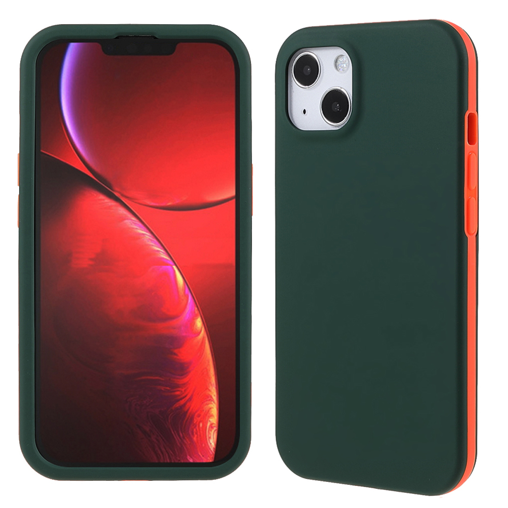 

360 Full-Body Hard PC + Soft TPU 2-in-1 Protection Matte Finish Back Cover for iPhone 13 6.1 inch - Green, iPhone 13