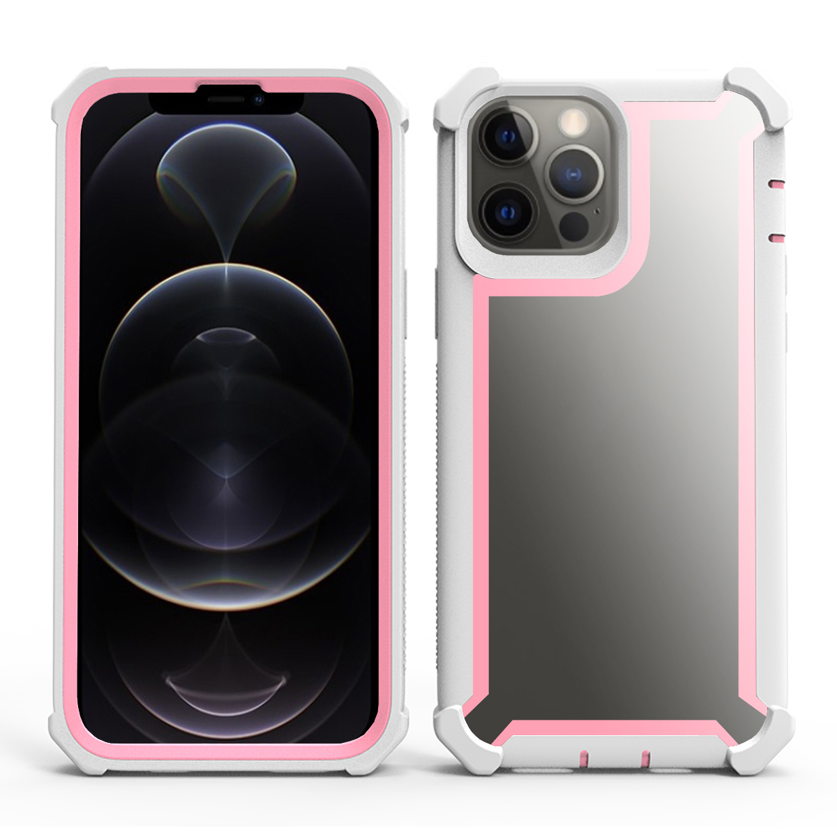 

Drop-probry PC + TPU Защитная Гибридная Оболочка Телефона Для Iphone 13 Pro 6,1 Дюйма - Розовый/белый, iPhone 13 Pro