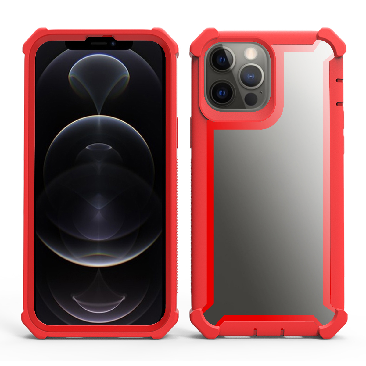 

Thickened Four Corner Anti Drop PC + TPU Phone Cover Protector for iPhone 13 Pro Max 6.7 inch - Red, iPhone 13 Pro Max