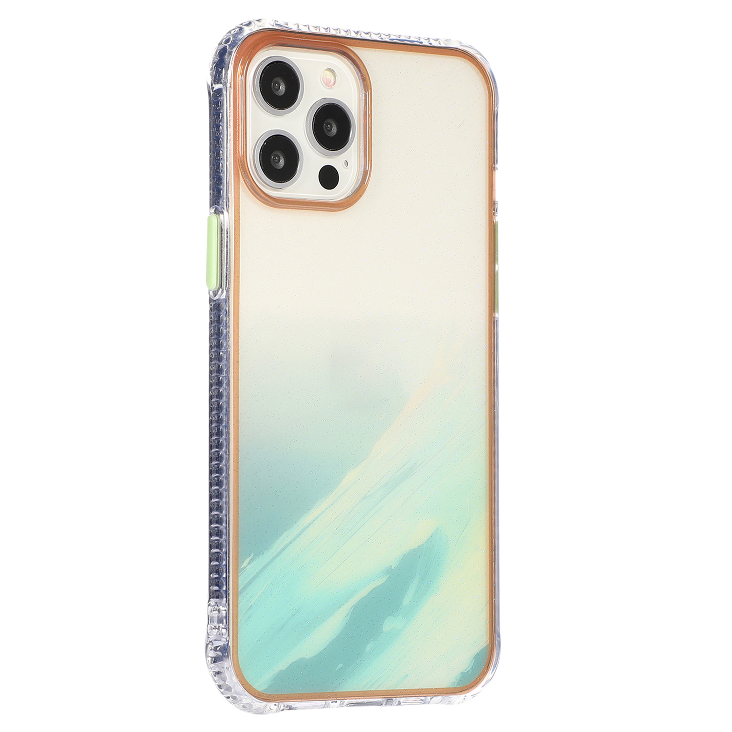 

Starry Sea Marble Pattern Scratch-resistant Acrylic + TPU Phone Shell Case for iPhone 13 Pro 6.1 inch - Green, Apple iPhone 12 5.4 inch