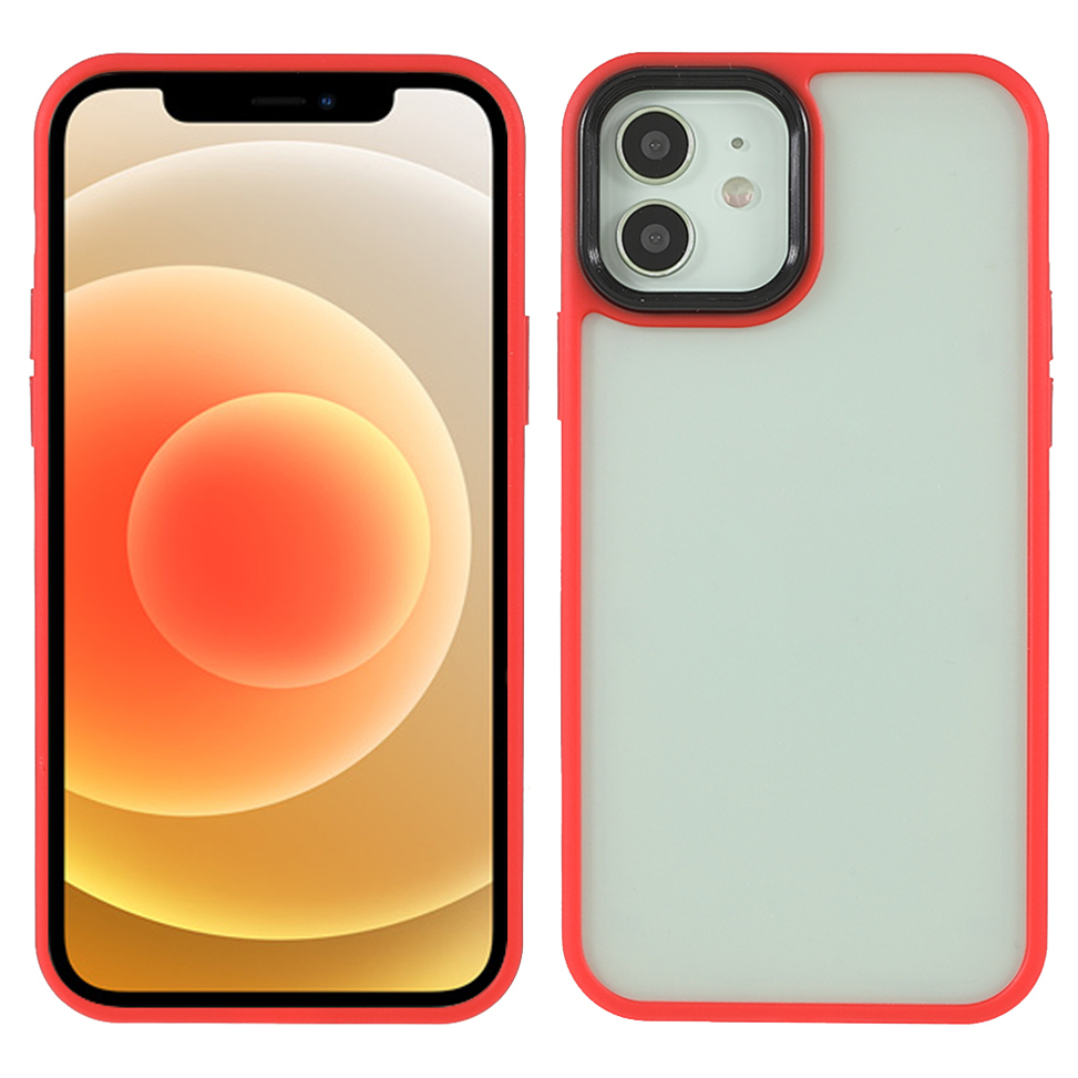 

Anticcration Skin Touch Feel TPU + Acryle Phone Cover Hybrid Case Для Iphone 12/12 Pro 6,1 Дюйма - Красный, iPhone 12