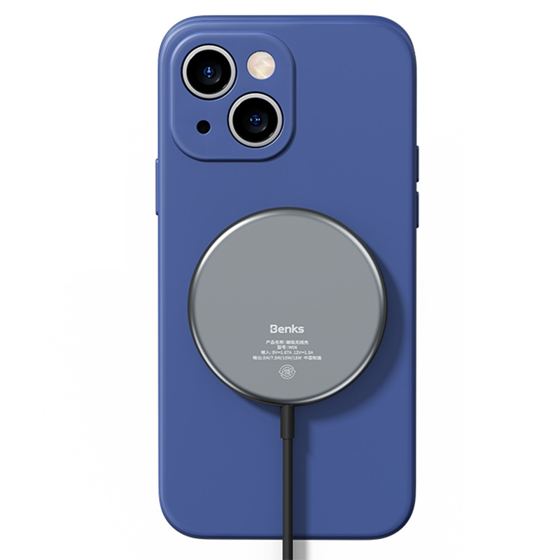 

BENKS Silicone Phone Back Case Shell with Magnetic Wireless Charging for iPhone 13 6.1 inch - Navy Blue, iPhone 13