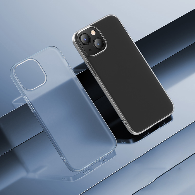 

BENKS Matte Finish Electroplated Shock-Absorption Soft Flexible TPU Cover for iPhone 13 mini 5.4 inch - Transparent, iPhone 13 mini