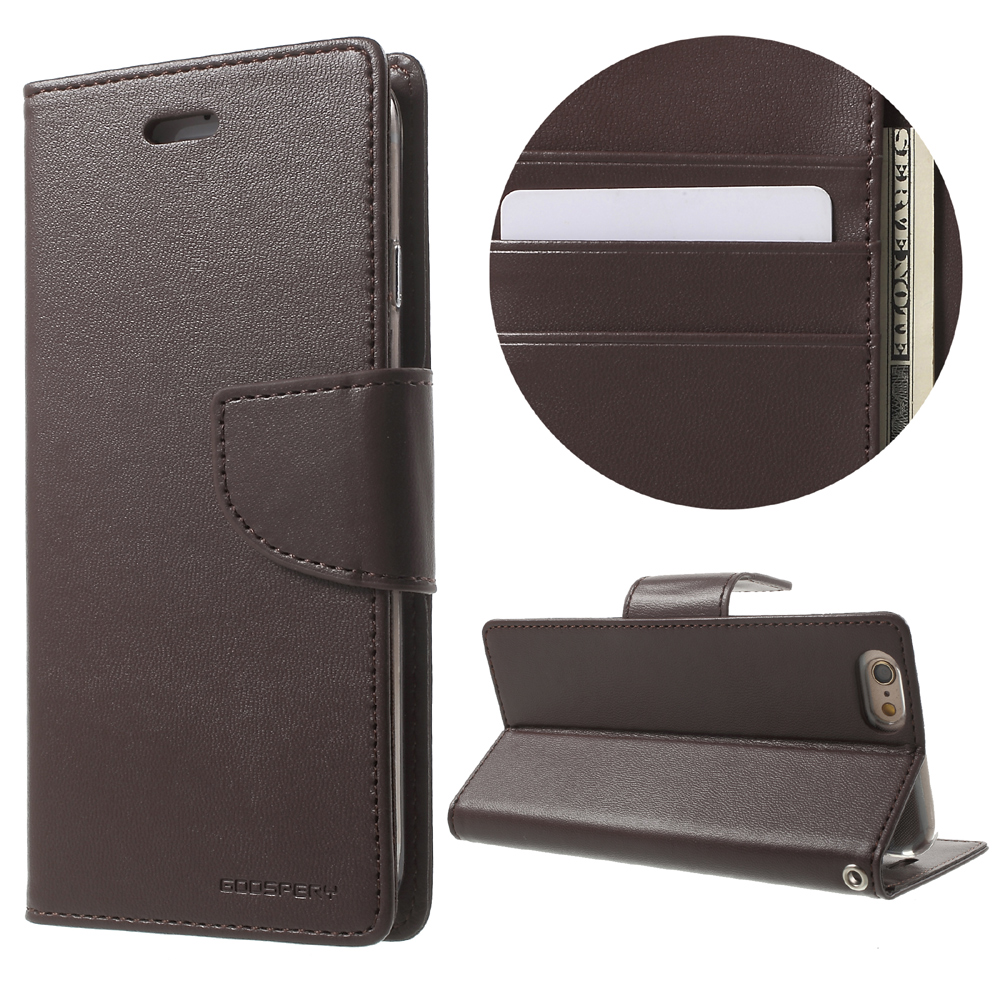 

MERCURY GOOSPERY Bravo Leather Case Card Holder for iPhone 6s Plus/6 Plus - Coffee