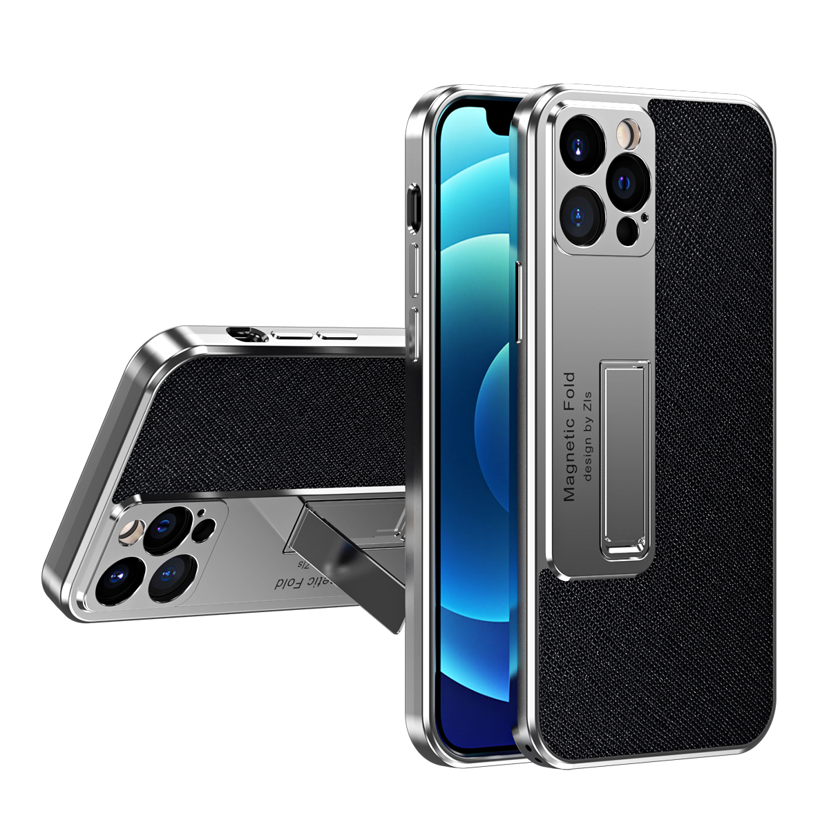 

Защита от Капля по Перекрестной Текстуре - Черный, iPhone 12 Pro Max