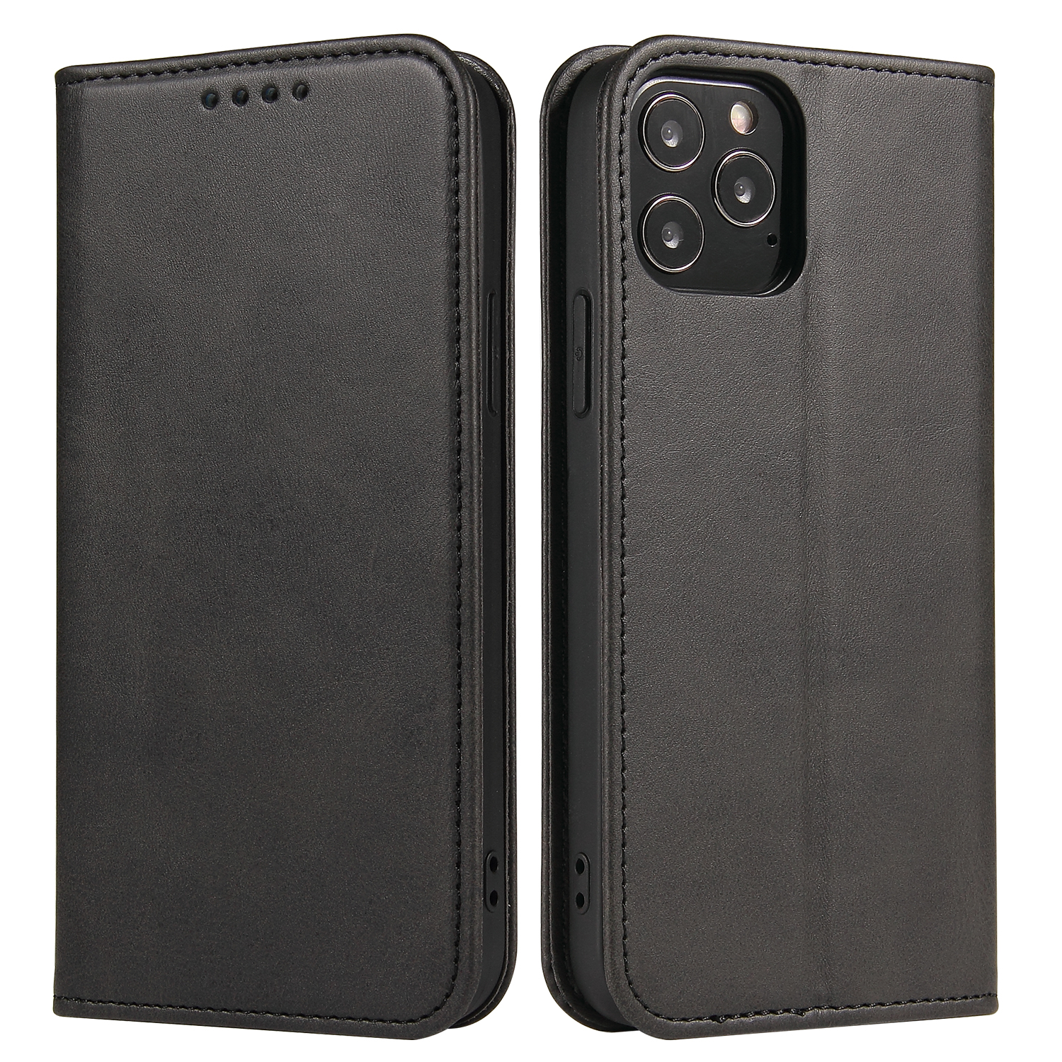 

Business Style Leather Phone Cover Wallet Stand Phone Case for iPhone 13 Pro Max 6.7 inch - Black, iPhone 13 Pro Max
