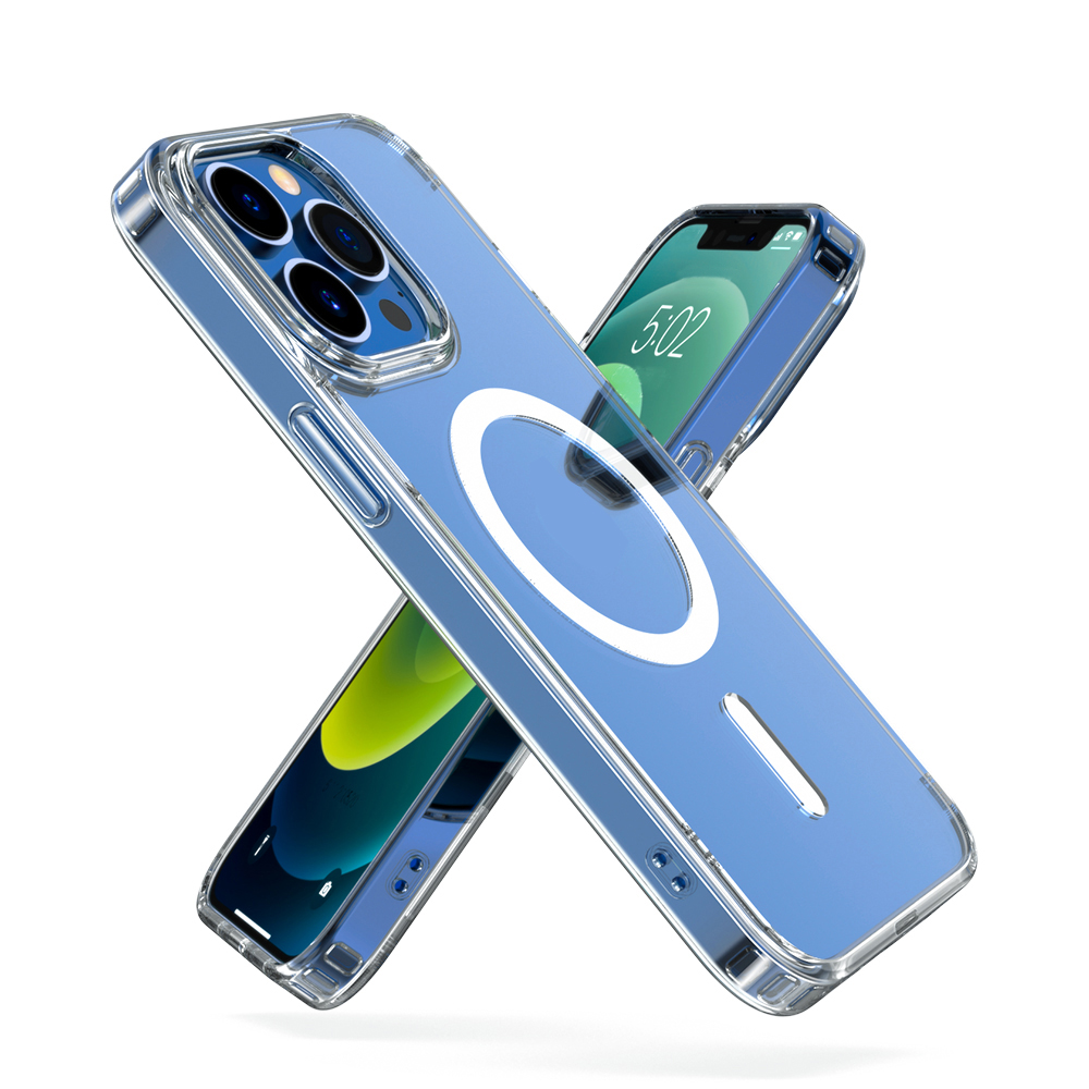 

MUTURAL Clear Anti-Shock Light PC + TPU Light Slim Protective Phone Cover with Magnet for iPhone 13 Pro Max 6.7 inch, iPhone 13 Pro Max
